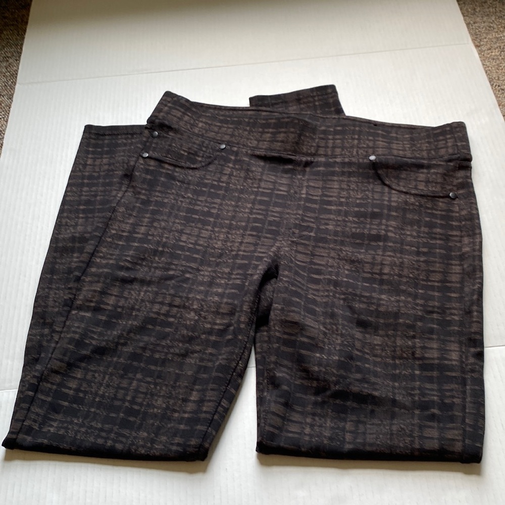 Liverpool Jeans Company Plaid Pull On Pants Size 12/31